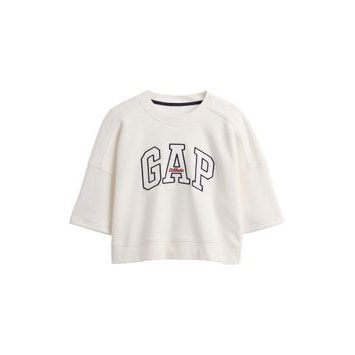 GAP Oversize crop mikina VintageSoft Americana Bílá