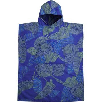 PACKTOWL CHANGING PONCHO S/M Botanical modré s motivem listů