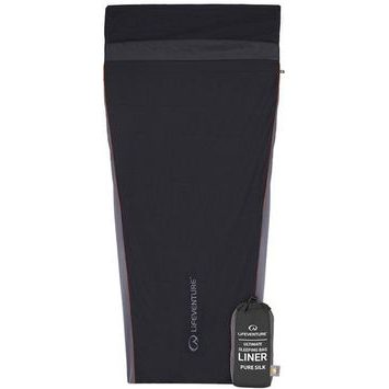 LIFEVENTURE Silk Sleeping Bag Liner Ultimate Mummy 220 × 56–85 cm