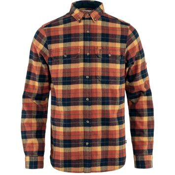 FJÄLLRÄVEN Singi Heavy Flannel Shirt M Autumn Leaf-Dark Navy
