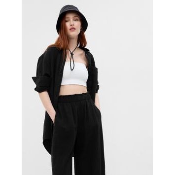 GAP 665302-02 Mušelínová tunika Černá