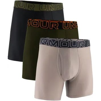 UNDER ARMOUR M UA Perf Tech 6in - 3pk hnědá/zelená