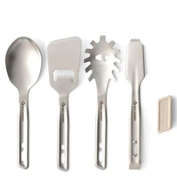 SEA TO SUMMIT Detour Stainless Steel Utensil Set - [4 Piece], Grey