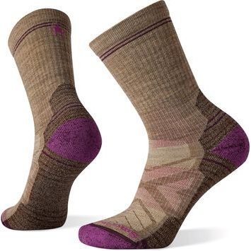 SMARTWOOL W HIKEIGHT CUSHION CREW SOCKS, fossil