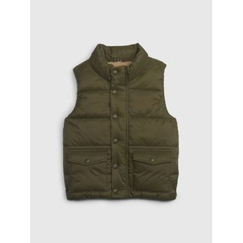 GAP 771185-00 Dětská prošívaná vesta Zelená