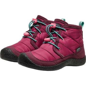 KEEN HOWSER II CHUKKA WP YOUTH, beaujolais/pool blue