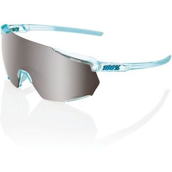 100% RACETRAP 3.0 - Polished Translucent Mint - HiPER Silver Mirror Lens