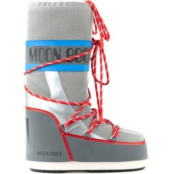 MOON BOOT ICON SPACE RACING-HF04 SILVER/BLUE/RED