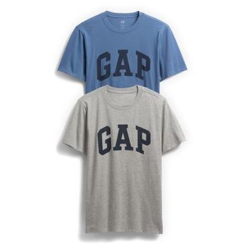 GAP 885595-03 Tričko s logem Everyday Soft, 2 ks modrá/šedá