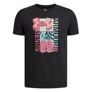 UNDER ARMOUR B LOGO WM COLLAGE SS-BLK
