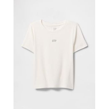 GAP Crop tričko s logem Bílá