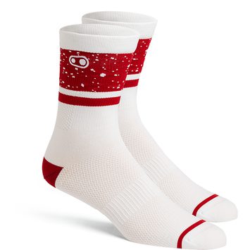 CRANKBROTHERS Icon MTB Sock Splatter White/Red