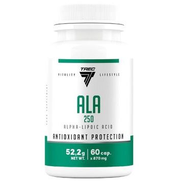 TREC NUTRITION ALA 250 - kyselina alfa-lipoová - 60 kapslí