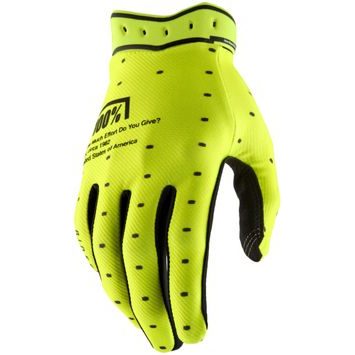 100% RIDEFIT Gloves Fluo Yellow