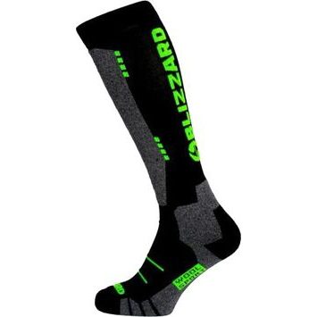 BLIZZARD Wool Sport Junior ski socks, black/green