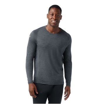 SMARTWOOL Men's Active Ultralite Long Sleeve Active, CHARCOAL HEATHER