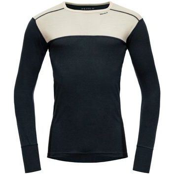 DEVOLD Lauparen Merino 190 Shirt Man, Raw White/Ink/Black
