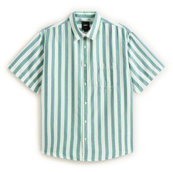 VANS Lawson Stripe SS Shirt WHITE/Vivid Verdant