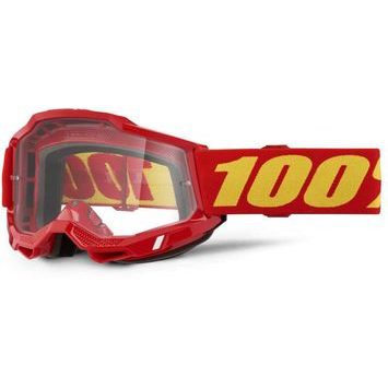 100% ACCURI 2 Goggle Red - Clear Lens