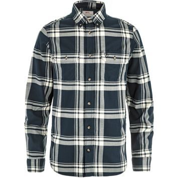 FJÄLLRÄVEN Övik Lite Flannel Shirt M Dark Navy-Chalk White