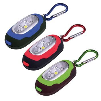 SOLIGHT WL114-1 LED svítilna s karabinou, 30lm, COB LED, 2x CR2032 součástí