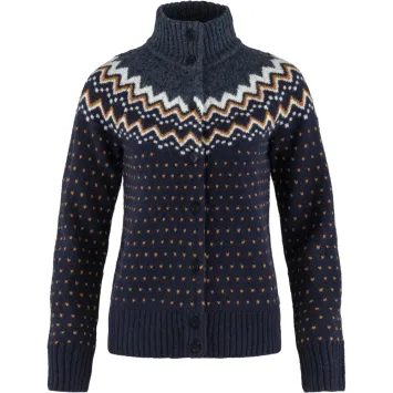 FJÄLLRÄVEN Övik Knit Cardigan W, Dark Navy