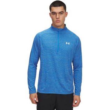 UNDER ARMOUR UA Tech Textured 1/2 Zip-BLU/WHT