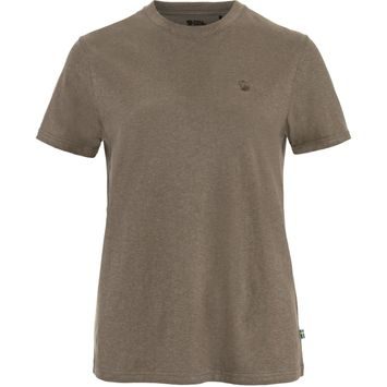 FJÄLLRÄVEN Hemp Blend T-shirt W Suede Brown