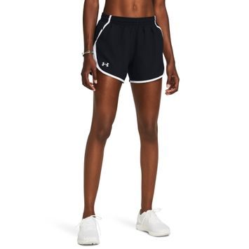 UNDER ARMOUR Fly By Short , Black / White / Reflective