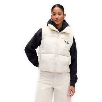 GAP 818719-02 Prošívaná nepromokavá vesta Logo PrimaLoft® Béžová