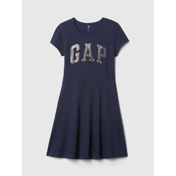 GAP Dětské šaty s logem Tmavě modrá