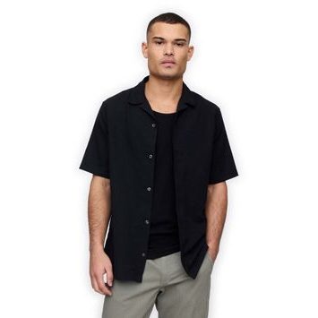 GAP 763001-08 Košile z lněné směsi Černá