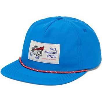 BLACK DIAMOND SYNTHETIC ROPE HAT Drifter Blue-Wht Dragon Patch