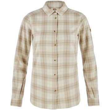 FJÄLLRÄVEN Övik Classic Flannel Shirt W Mais Yellow-Fossil