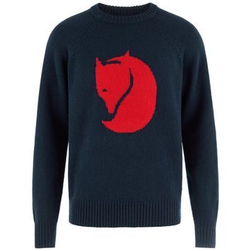 FJÄLLRÄVEN Fjällräven Logo Knit Sweater M Dark Navy