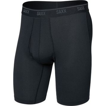 SAXX QUEST QUICK-DRY MESH LONG BB FLY, black