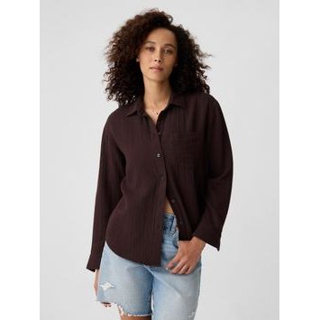GAP 885282-05 Mušelínová košile oversize Fialová