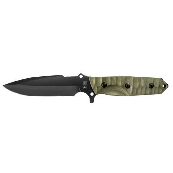 TB OUTDOOR MARAUDEUR G10 ARMY GREEN HANDLE / SMOOTH BLADE + KYDEX SHEATH SMOOTH