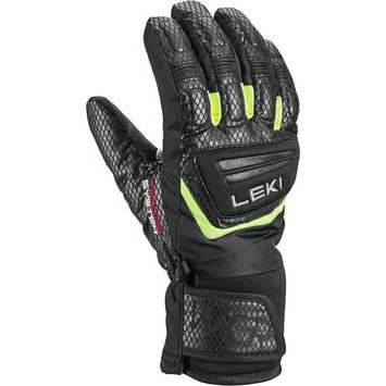 LEKI WCR Team 3D Junior, black-ice lemon