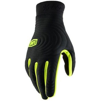 100% BRISKER XTREME Gloves Black/Fluo Yellow