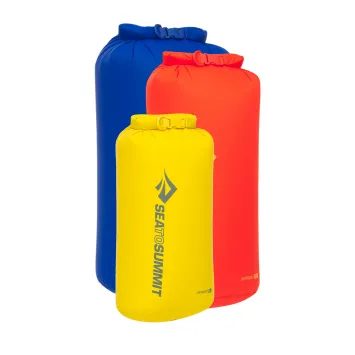 SEA TO SUMMIT Lightweight Dry Bag Set 8, 13, 20L Sulphur, Spicy Orange, Surf the Web