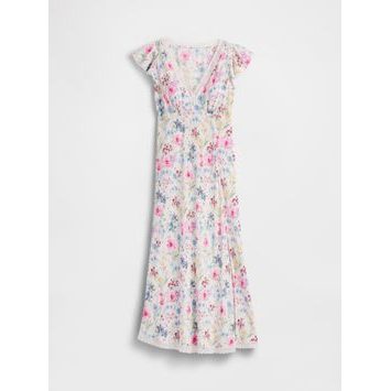 GAP Květované maxi šaty Barevná