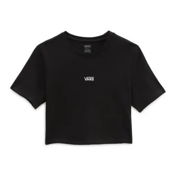 VANS FLYING V CROP CREW SPORT TEE Black