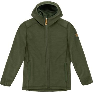 FJÄLLRÄVEN Kids Keb Fleece Hoodie Deep Forest