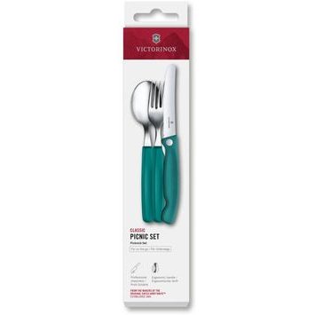 VICTORINOX Swiss Classic, picnic set, 3pcs, green