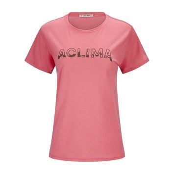 ACLIMA LightWool tee Logo W's Sun Kissed Coral