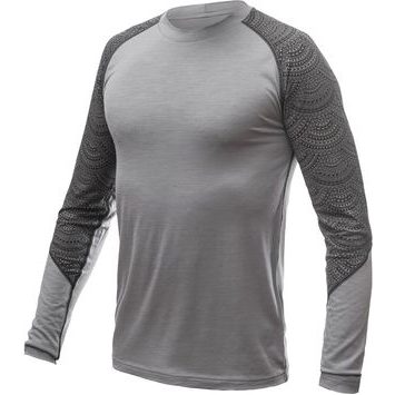 SENSOR MERINO IMPRESS pánské triko dl.rukáv šedá/maori