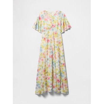 GAP Květované maxi šaty Barevná