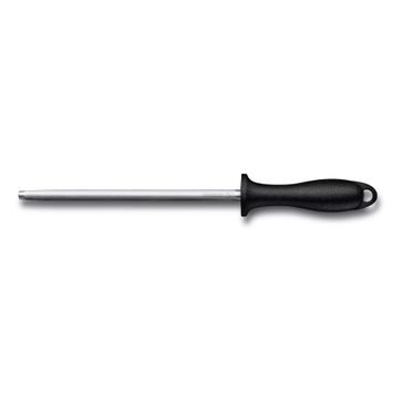 VICTORINOX Swiss Classic, honing steel, 20cm, medium-fine cut, round, black