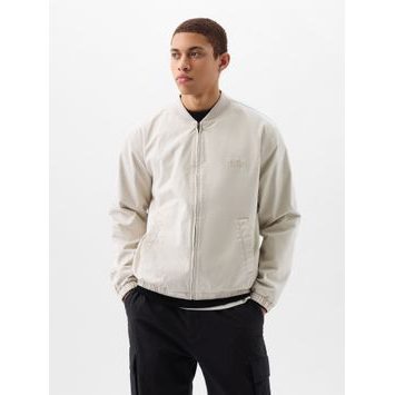 GAP 887257-00 Bunda bomber s logem Béžová